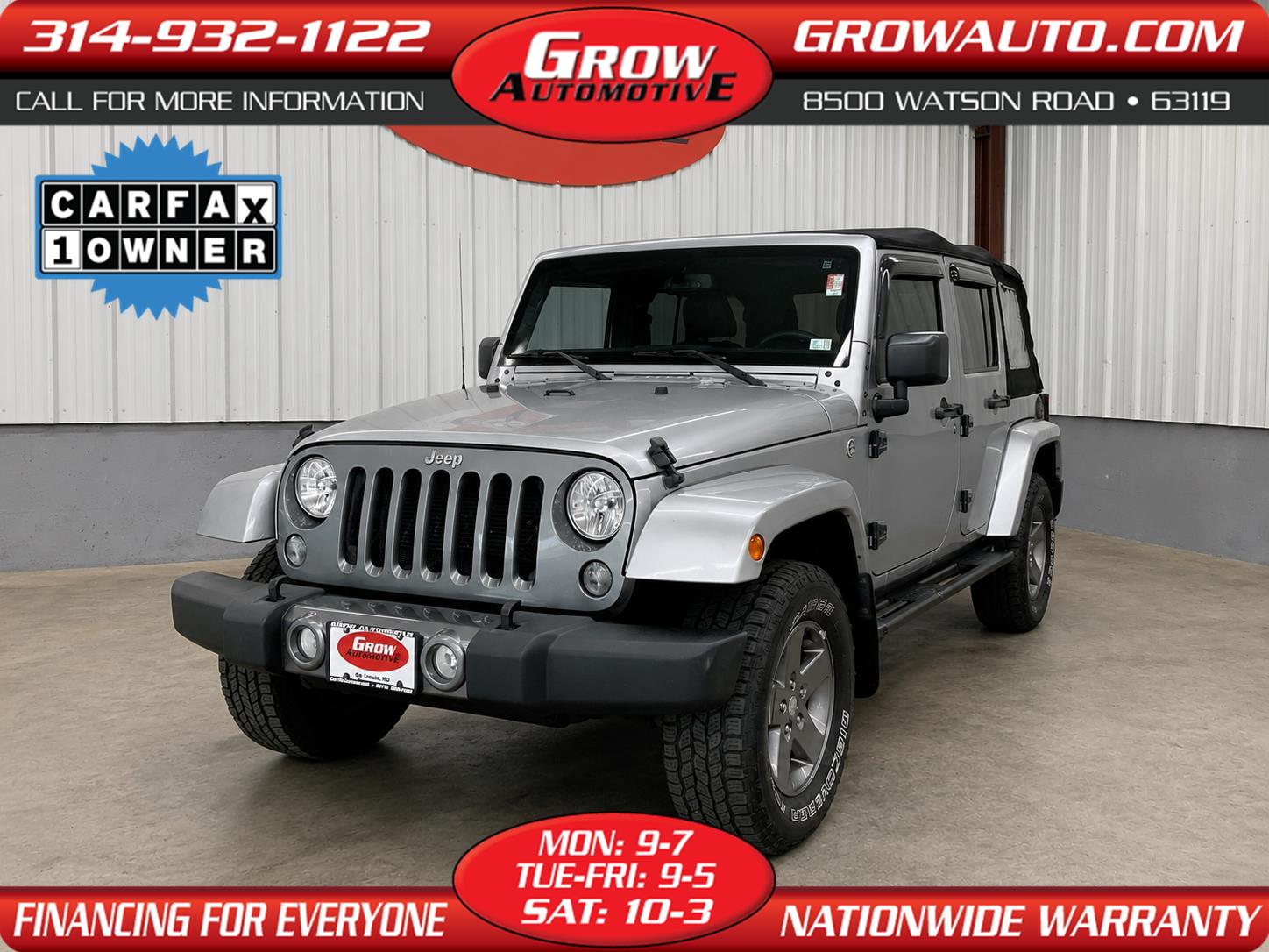 Billet Silver Metallic Clearcoat 2015 Jeep Wrangler SUV / Crossover Four-Wheel Drive 5-Speed Automatic
