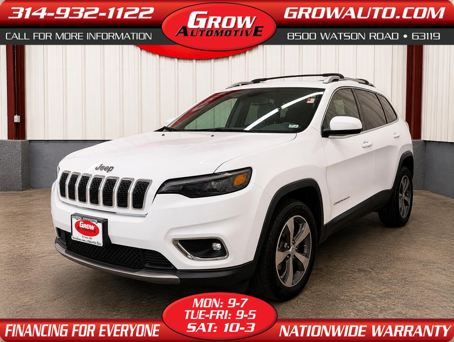 Bright White Clearcoat 2019 Jeep Cherokee SUV / Crossover Front-Wheel Drive 9-Speed Automatic