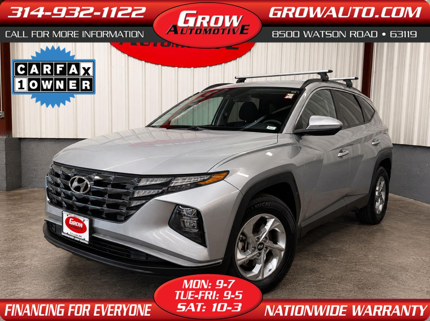 Shimmering Silver 2022 Hyundai Tucson SUV / Crossover All-Wheel Drive 8-Speed Automatic