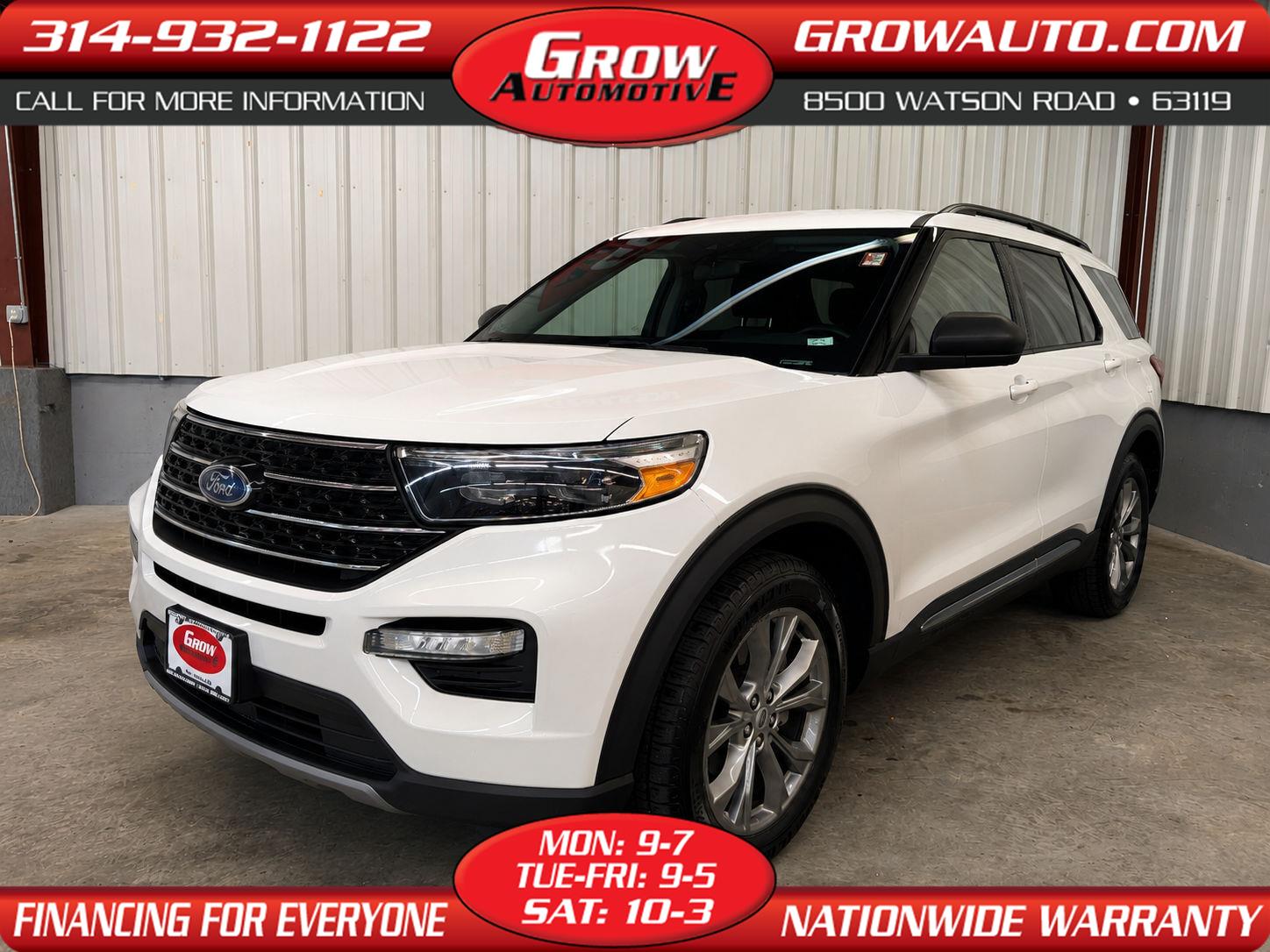Star White Metallic Tri-Coat 2022 Ford Explorer SUV / Crossover All-Wheel Drive Automatic