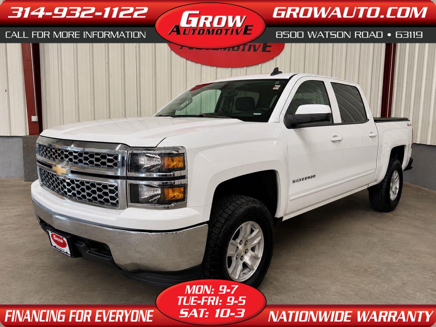 Summit White 2015 Chevrolet Silverado 1500 Pickup Truck Four-Wheel Drive 6-Speed Automatic