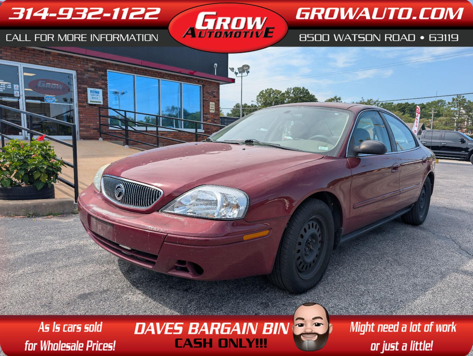 Merlot Metallic 2005 Mercury Sable Sedan Front-Wheel Drive 4-Speed Automatic Overdrive