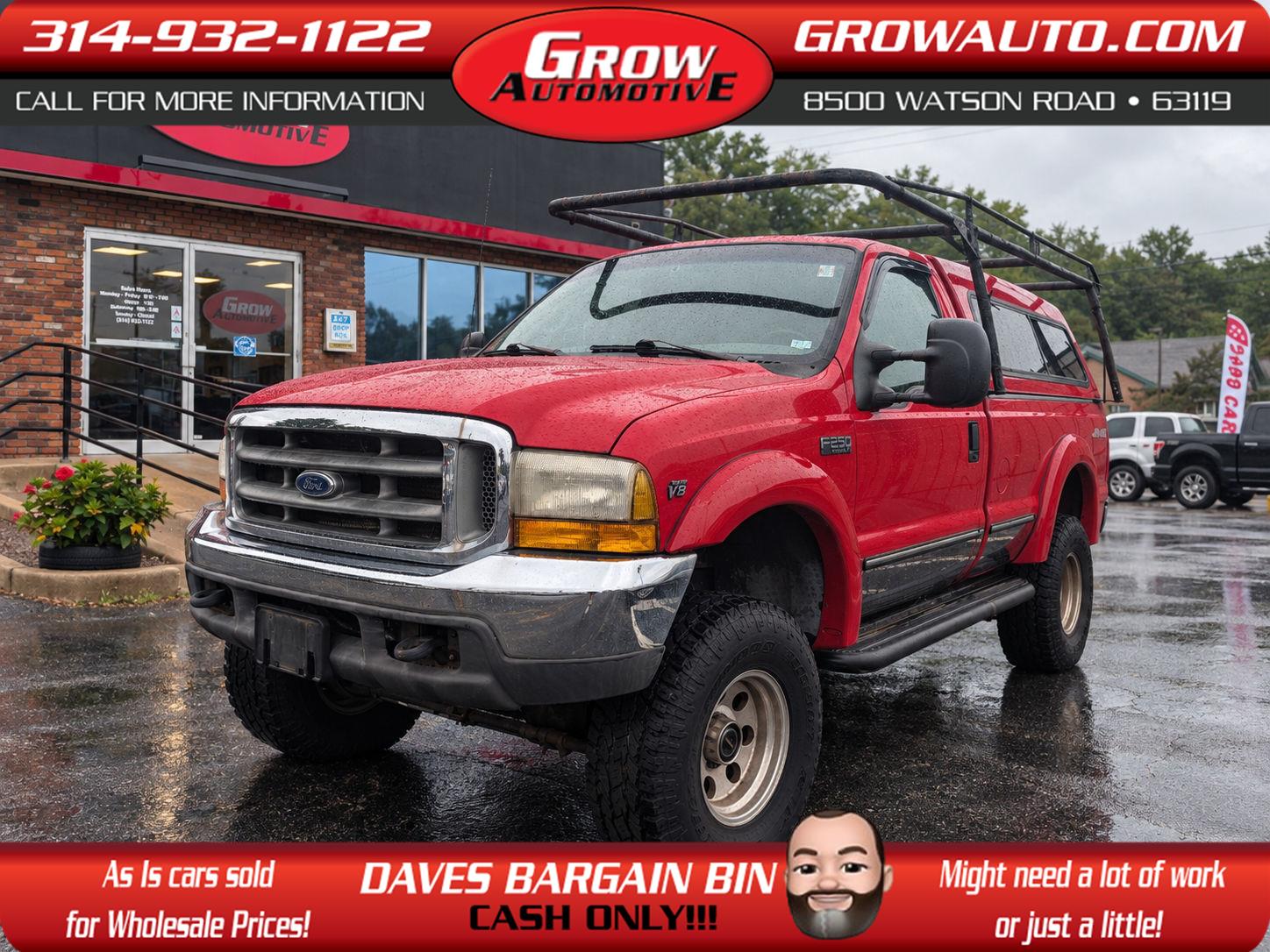 Red 1999 Ford F-250 Super Duty Pickup Truck Automatic