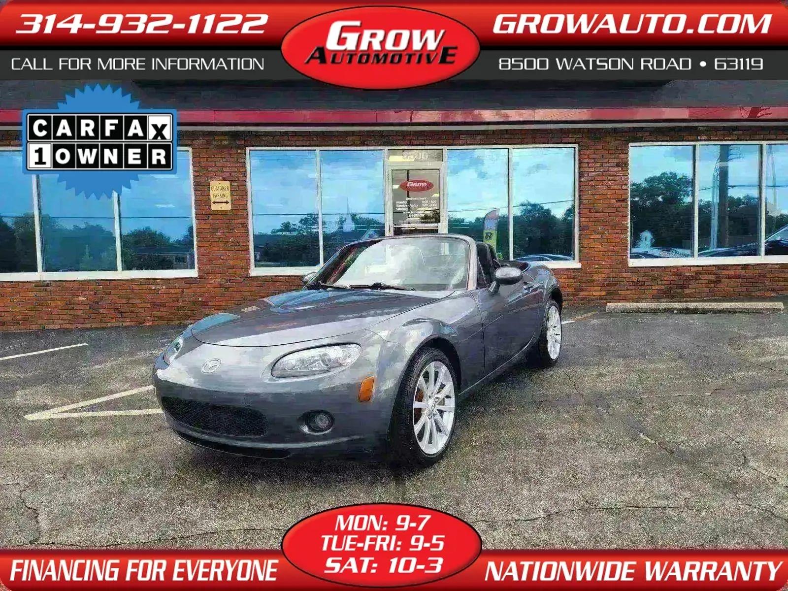 Galaxy Gray Mica 2007 Mazda MX-5 Miata Grand Touring Convertible Rear-Wheel Drive Automatic