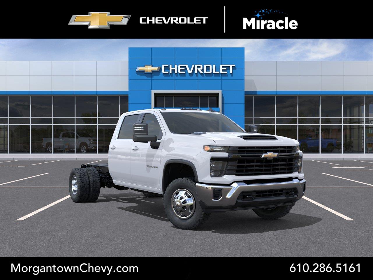 Summit White 2026 Chevrolet Silverado 3500HD Chassis Pickup Truck Four-Wheel Drive Automatic