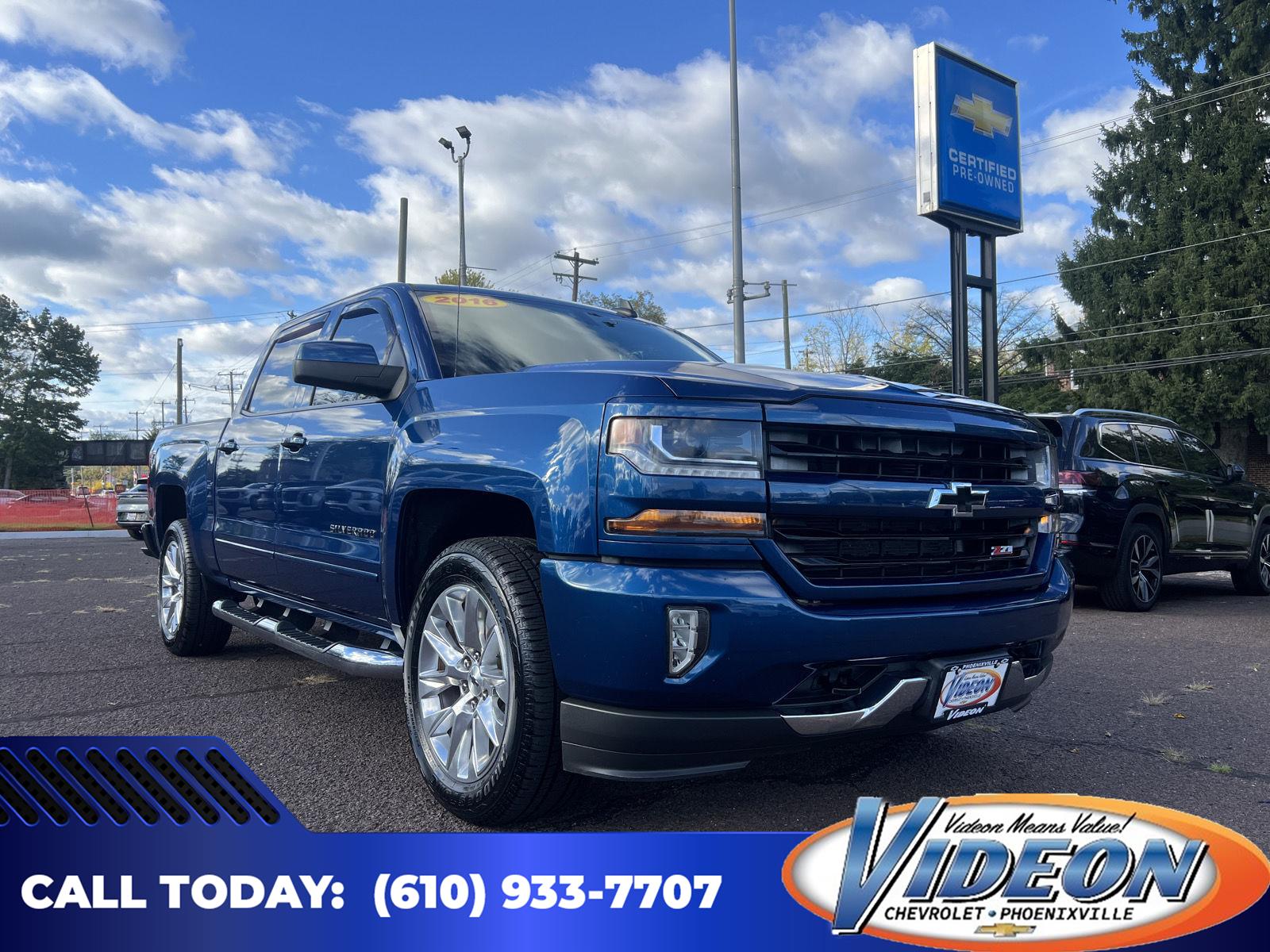 Deep Ocean Blue Metallic 2016 Chevrolet Silverado 1500 Pickup Truck Four-Wheel Drive 6-Speed Automatic