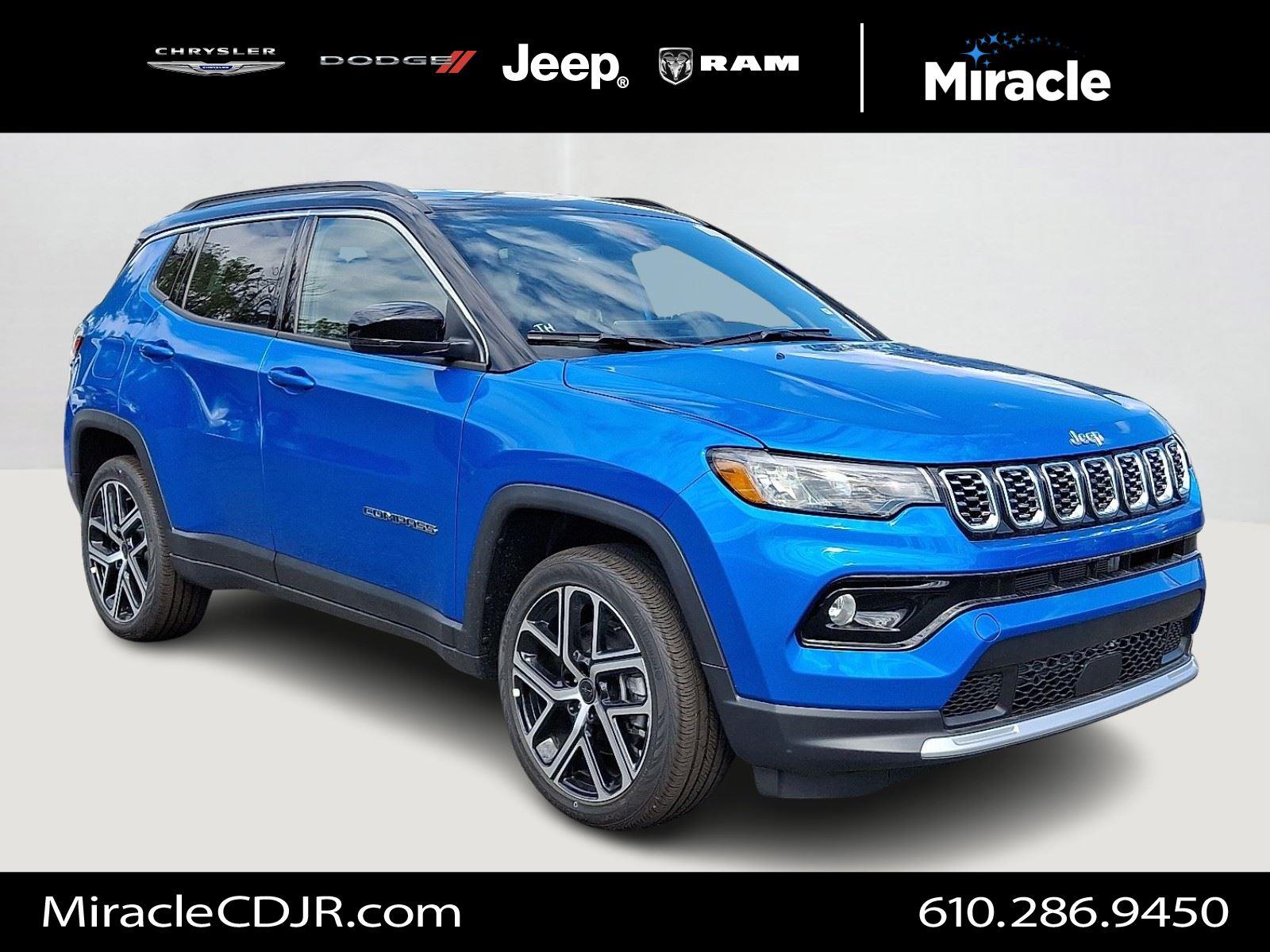 Hydro Blue Pearlcoat 2025 Jeep Compass Limited 4WD SUV / Crossover Four-Wheel Drive 8-Speed Automatic