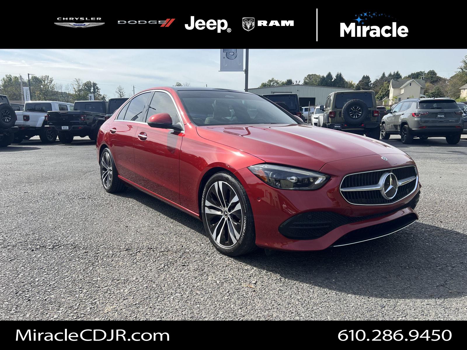 MANUFAKTUR Cardinal Red Metallic 2022 Mercedes-Benz C-Class Sedan All-Wheel Drive Automatic