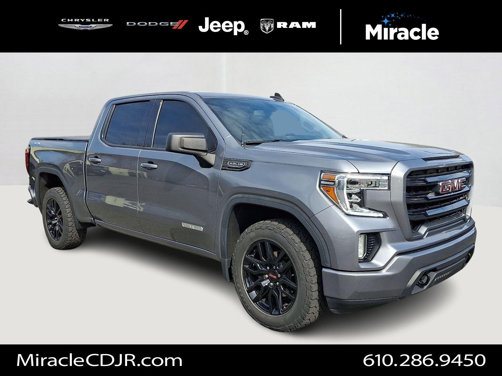 Gray (Satin Steel Metallic) 2021 GMC Sierra 1500 Elevation Crew Cab 4WD Pickup Truck Four-Wheel Drive 8-Speed Automatic