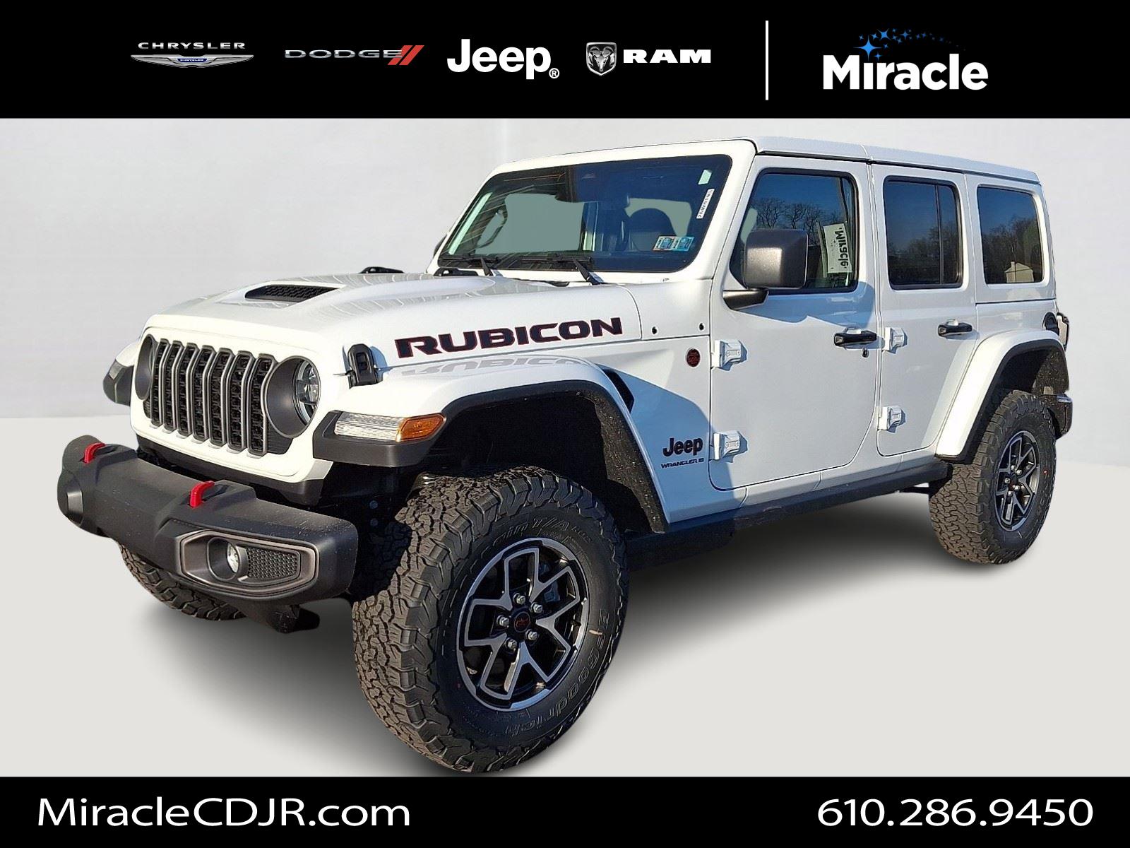 Bright White Clearcoat 2026 Jeep Wrangler Rubicon 4-Door 4WD SUV / Crossover Four-Wheel Drive 8-Speed Automatic