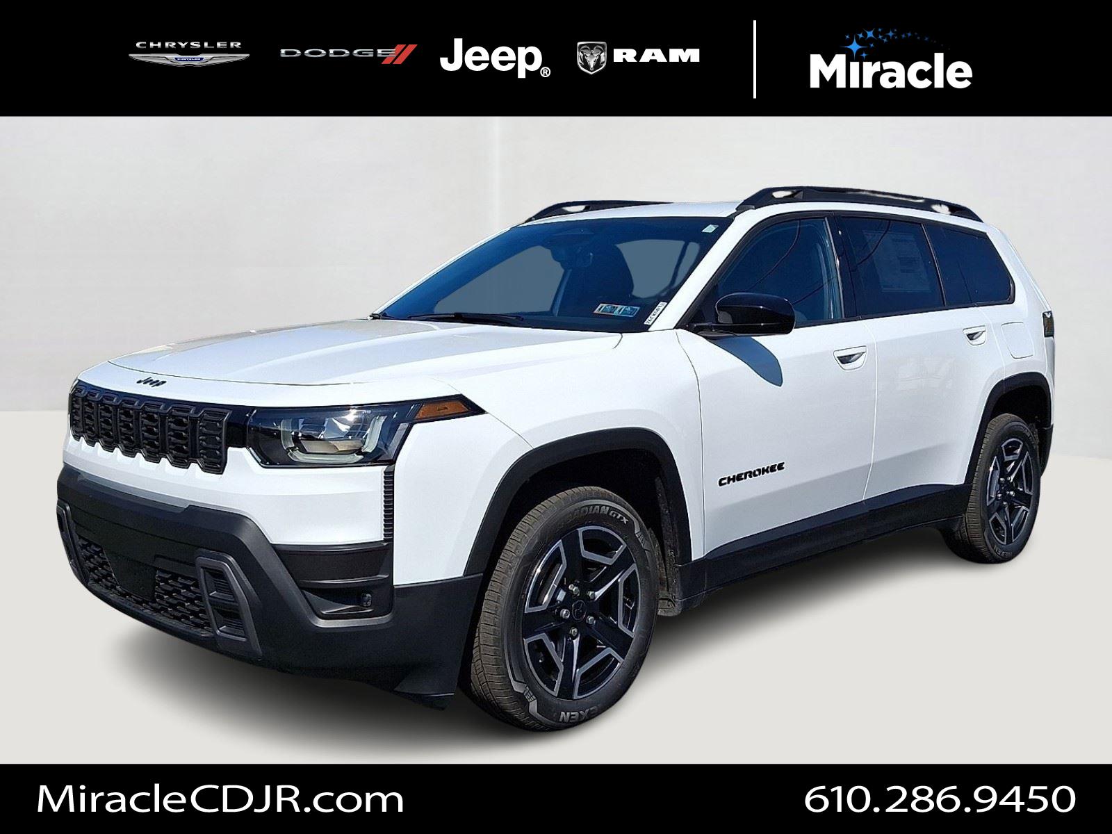 Bright White Clearcoat 2026 Jeep Cherokee SUV / Crossover Four-Wheel Drive Automatic