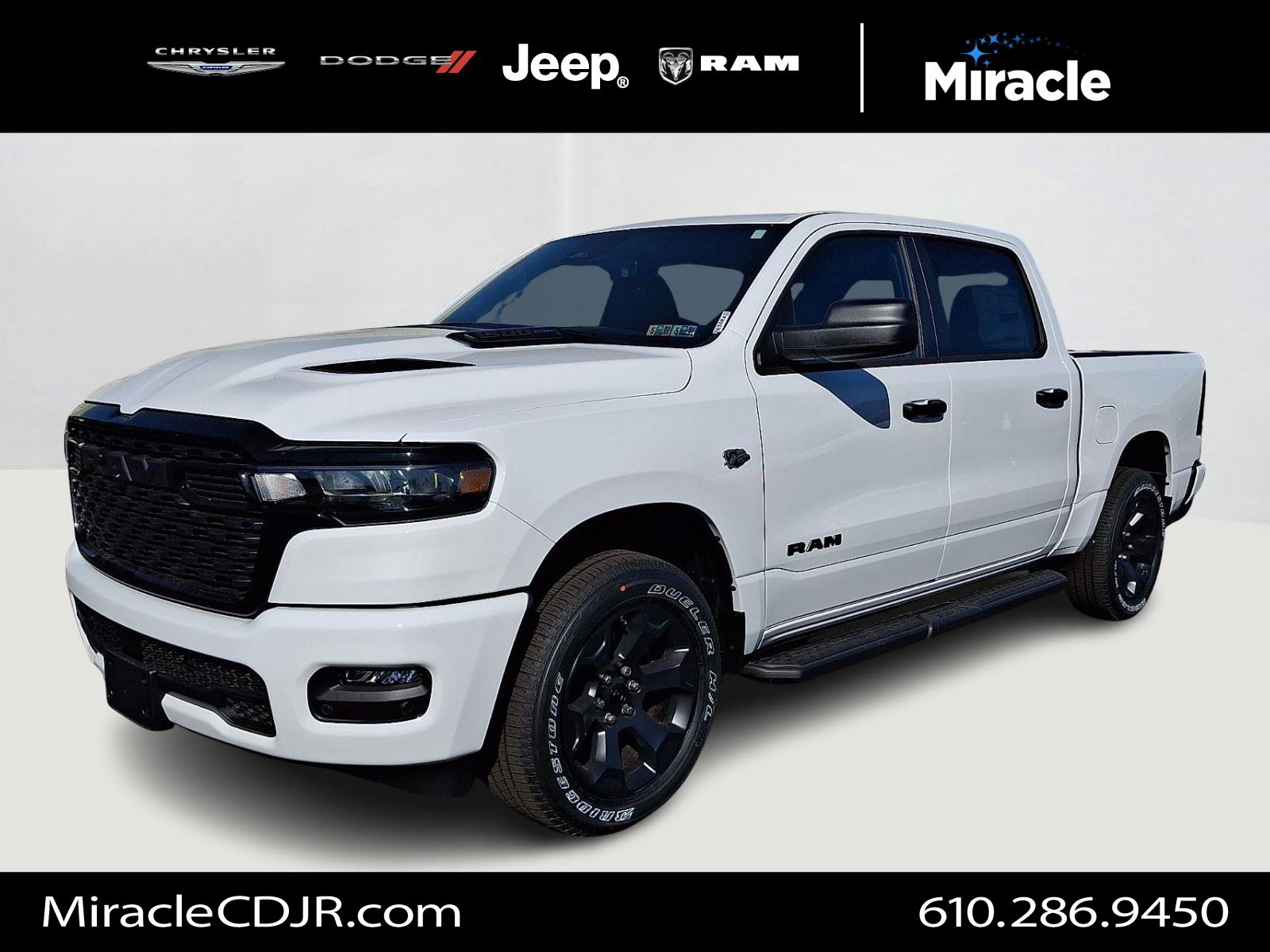 Bright White Clearcoat 2026 RAM 1500 Pickup Truck Four-Wheel Drive 8-Speed Automatic