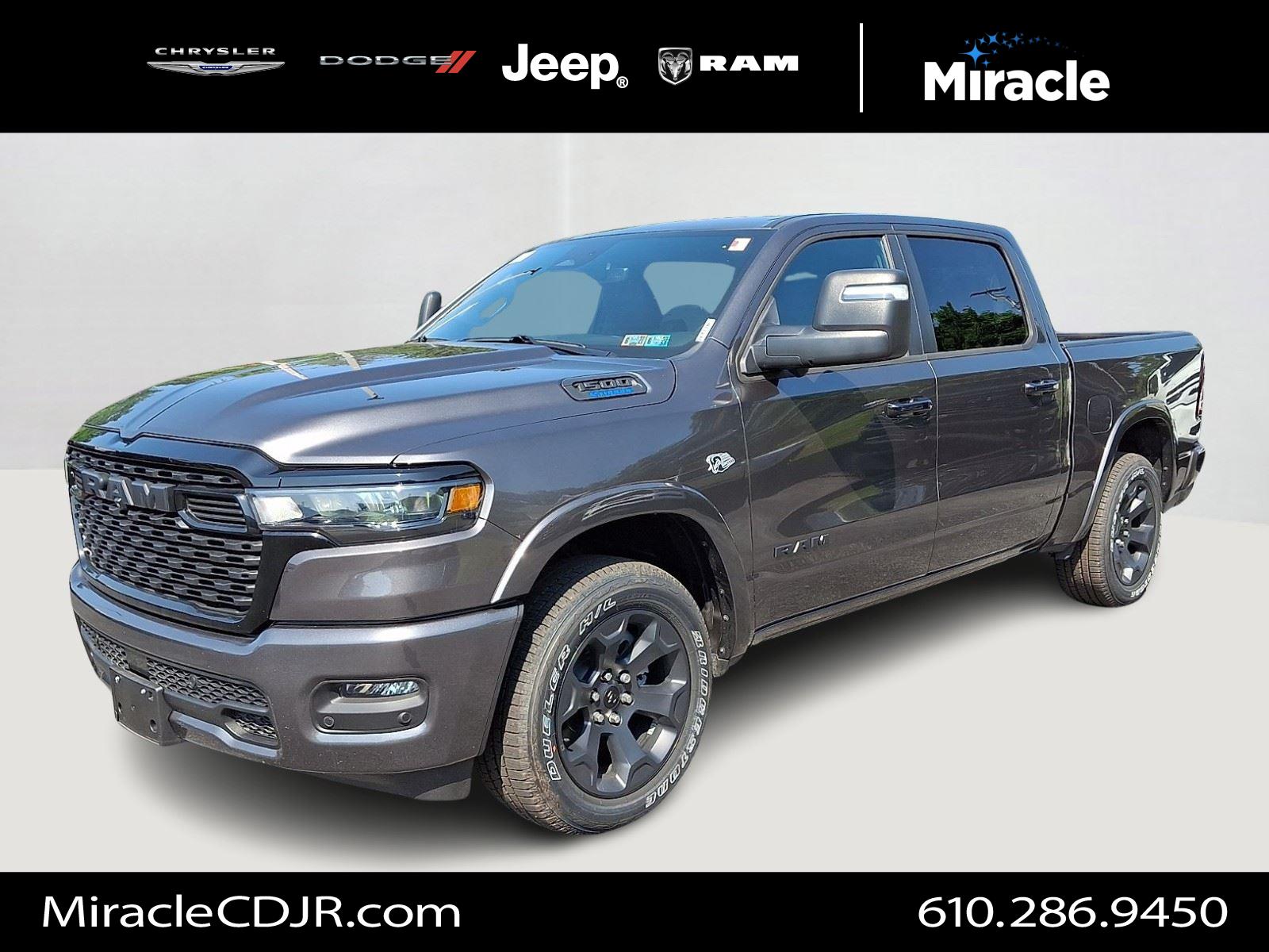 Gray (Granite Crystal Metallic Clearcoat) 2026 RAM 1500 Pickup Truck Four-Wheel Drive 8-Speed Automatic