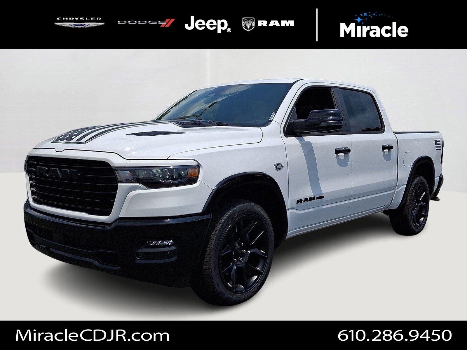 Bright White Clearcoat 2026 RAM 1500 Pickup Truck Four-Wheel Drive 8-Speed Automatic