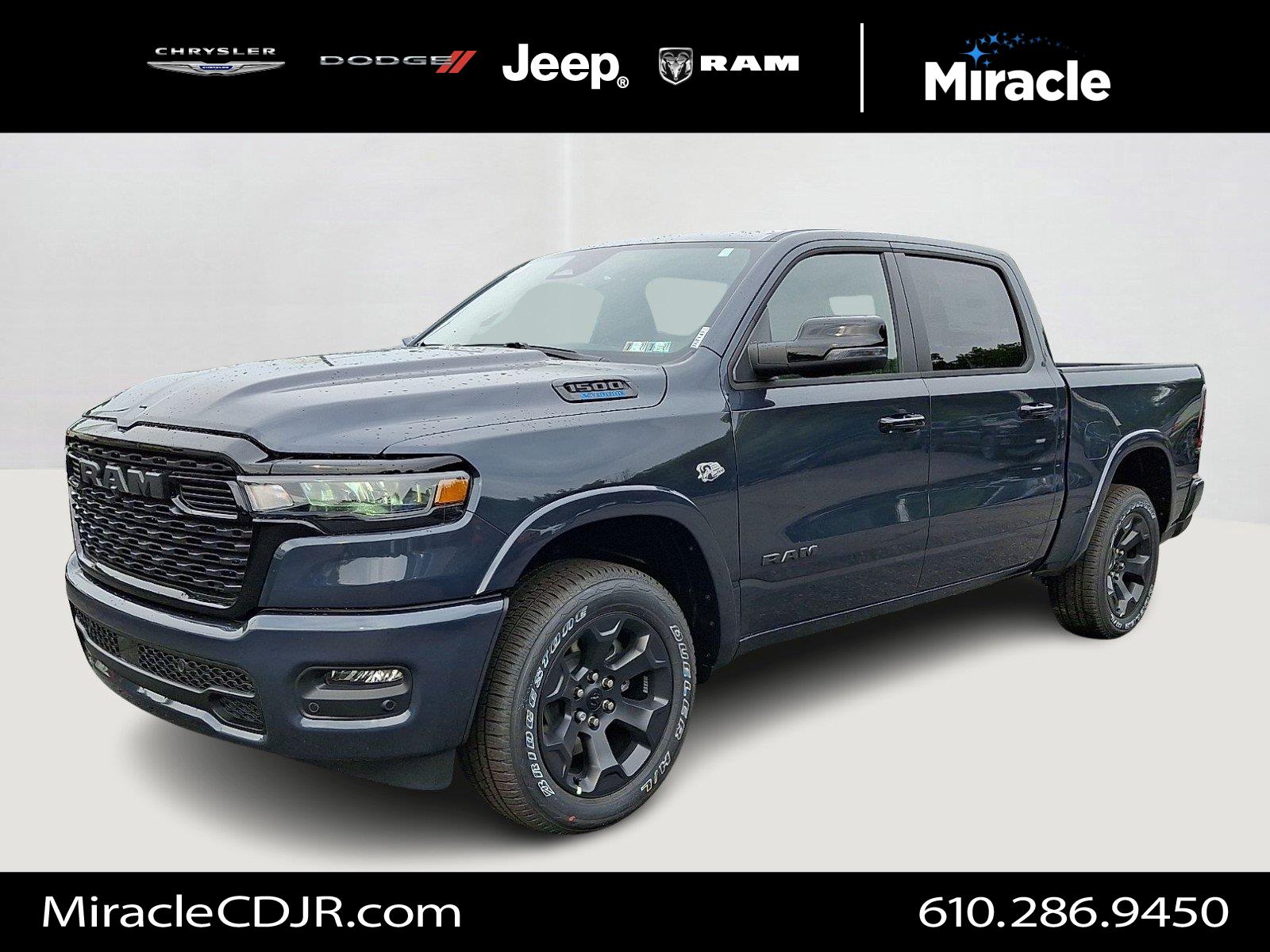 Forged Blue Metallic 2026 RAM 1500 Pickup Truck Four-Wheel Drive 8-Speed Automatic