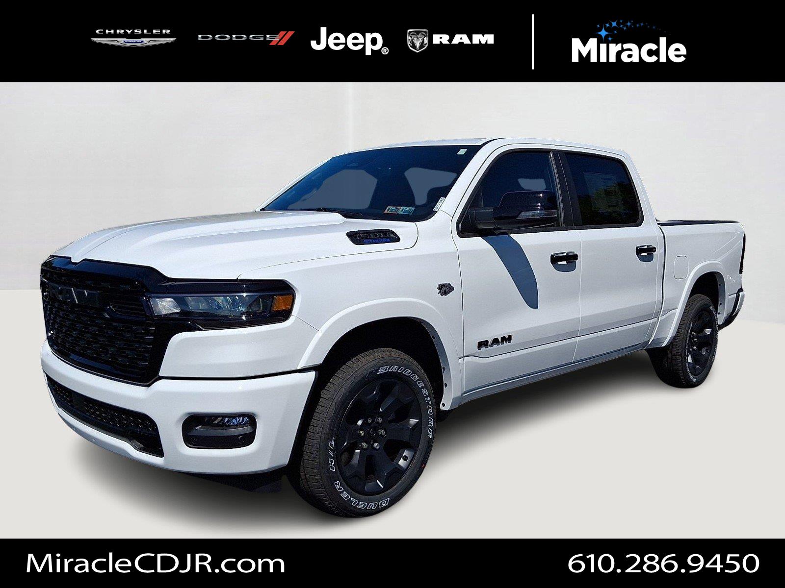 Bright White Clearcoat 2026 RAM 1500 Pickup Truck Four-Wheel Drive 8-Speed Automatic