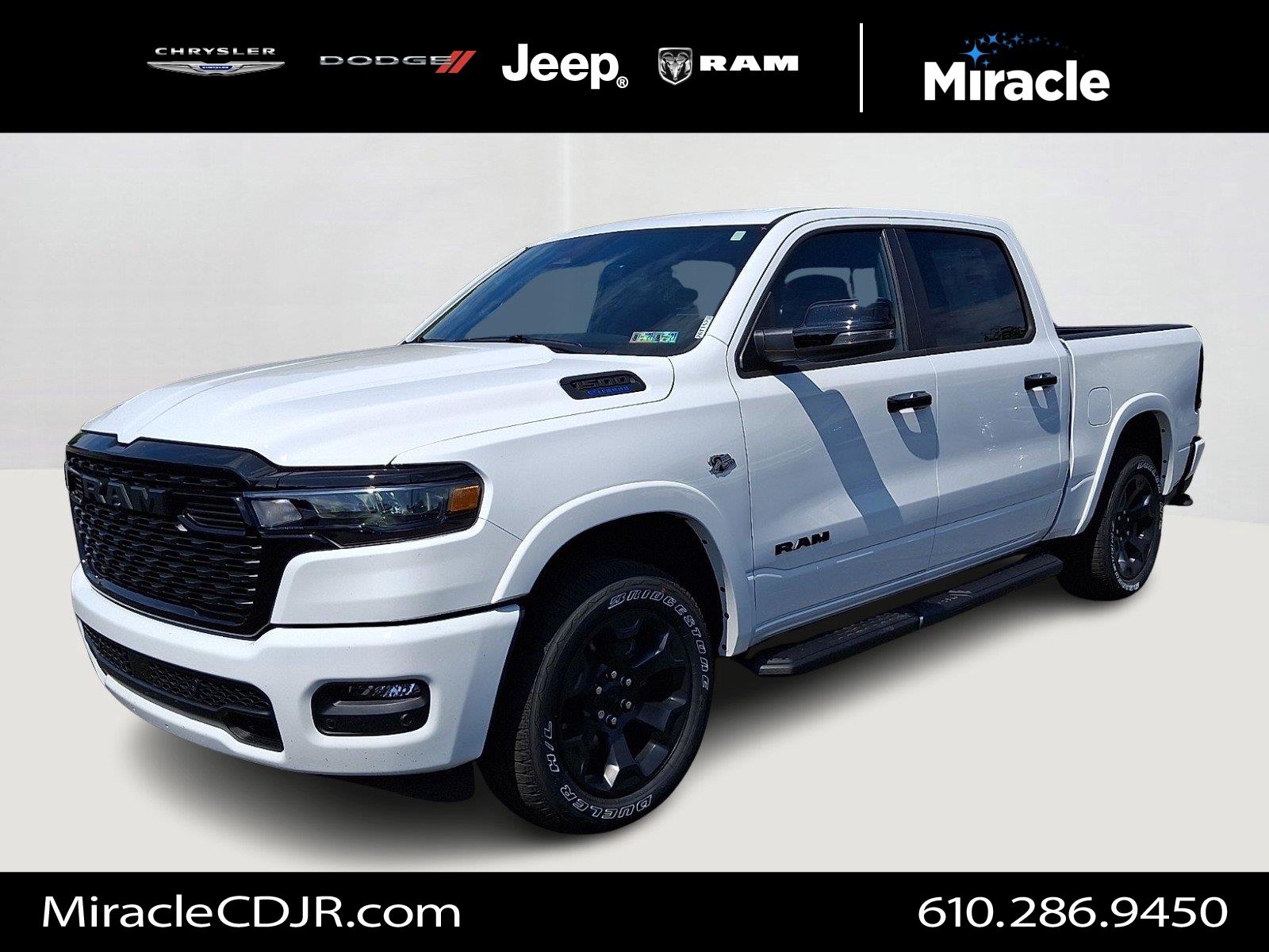 Bright White Clearcoat 2026 RAM 1500 Pickup Truck Four-Wheel Drive 8-Speed Automatic