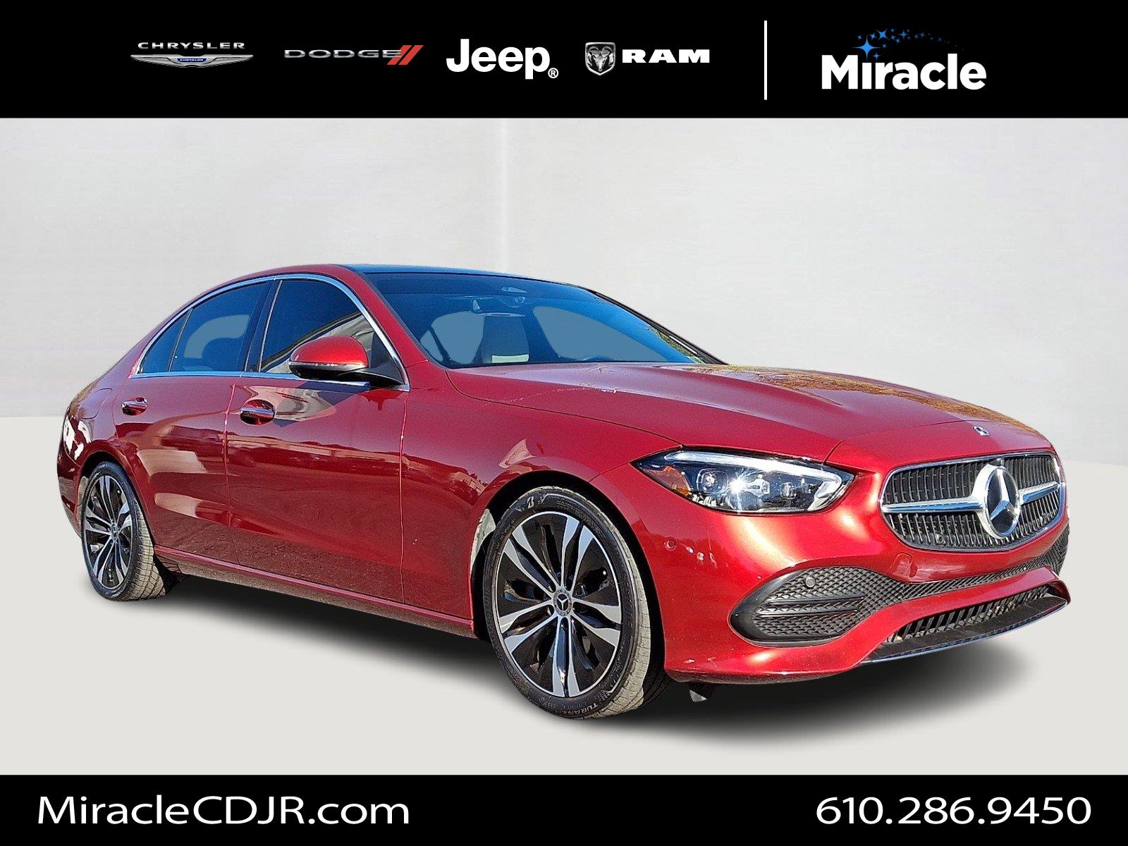 MANUFAKTUR Cardinal Red Metallic 2022 Mercedes-Benz C-Class Sedan All-Wheel Drive Automatic