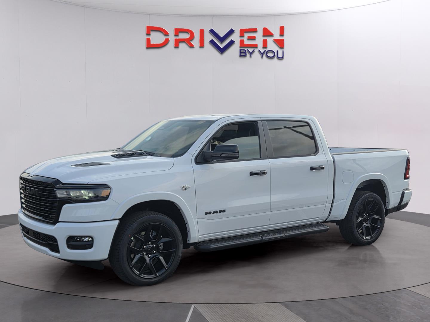Bright White Clearcoat 2026 RAM 1500 Laramie Crew Cab 4WD Pickup Truck Four-Wheel Drive 8-Speed Automatic