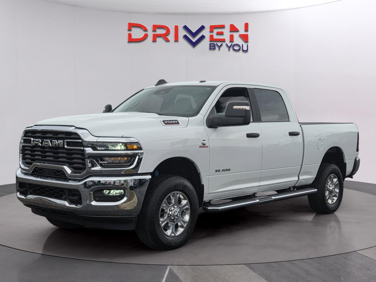 Bright White Clearcoat 2025 RAM 2500 Big Horn Crew Cab 4WD Pickup Truck Four-Wheel Drive 8-Speed Automatic