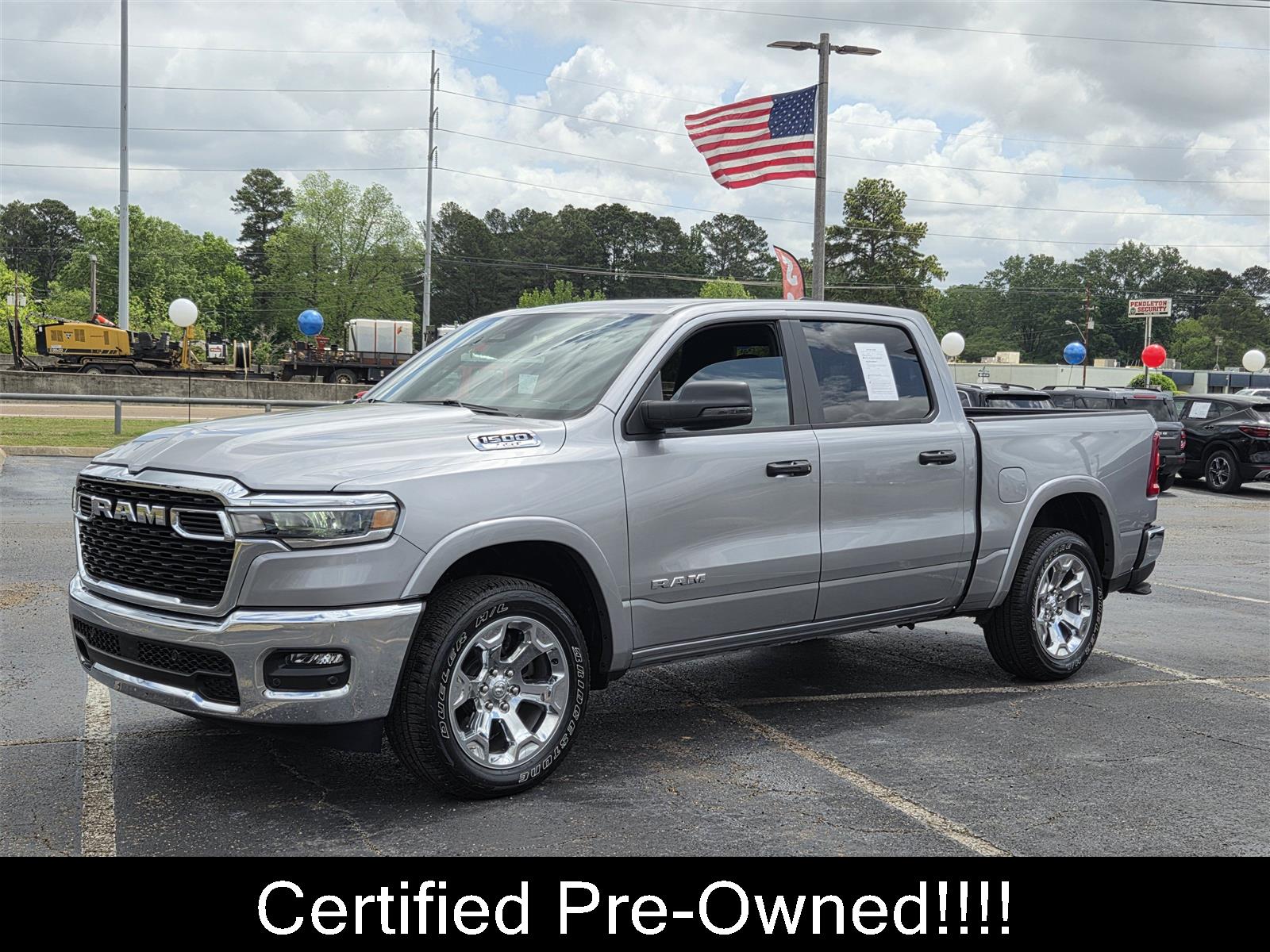 Billet Silver Metallic Clearcoat 2025 RAM 1500 Pickup Truck Four-Wheel Drive 8-Speed Automatic