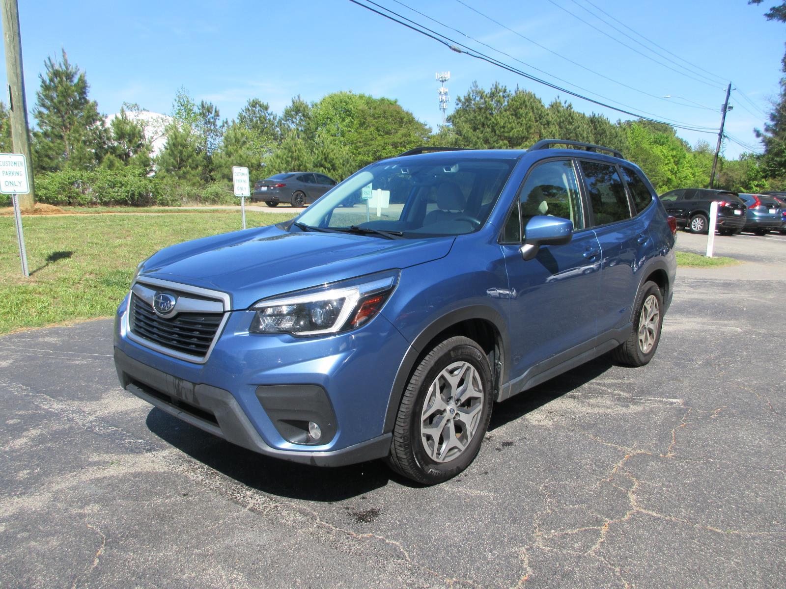 Horizon Blue Pearl 2021 Subaru Forester Premium Crossover AWD SUV / Crossover All-Wheel Drive Continuously Variable Transmission