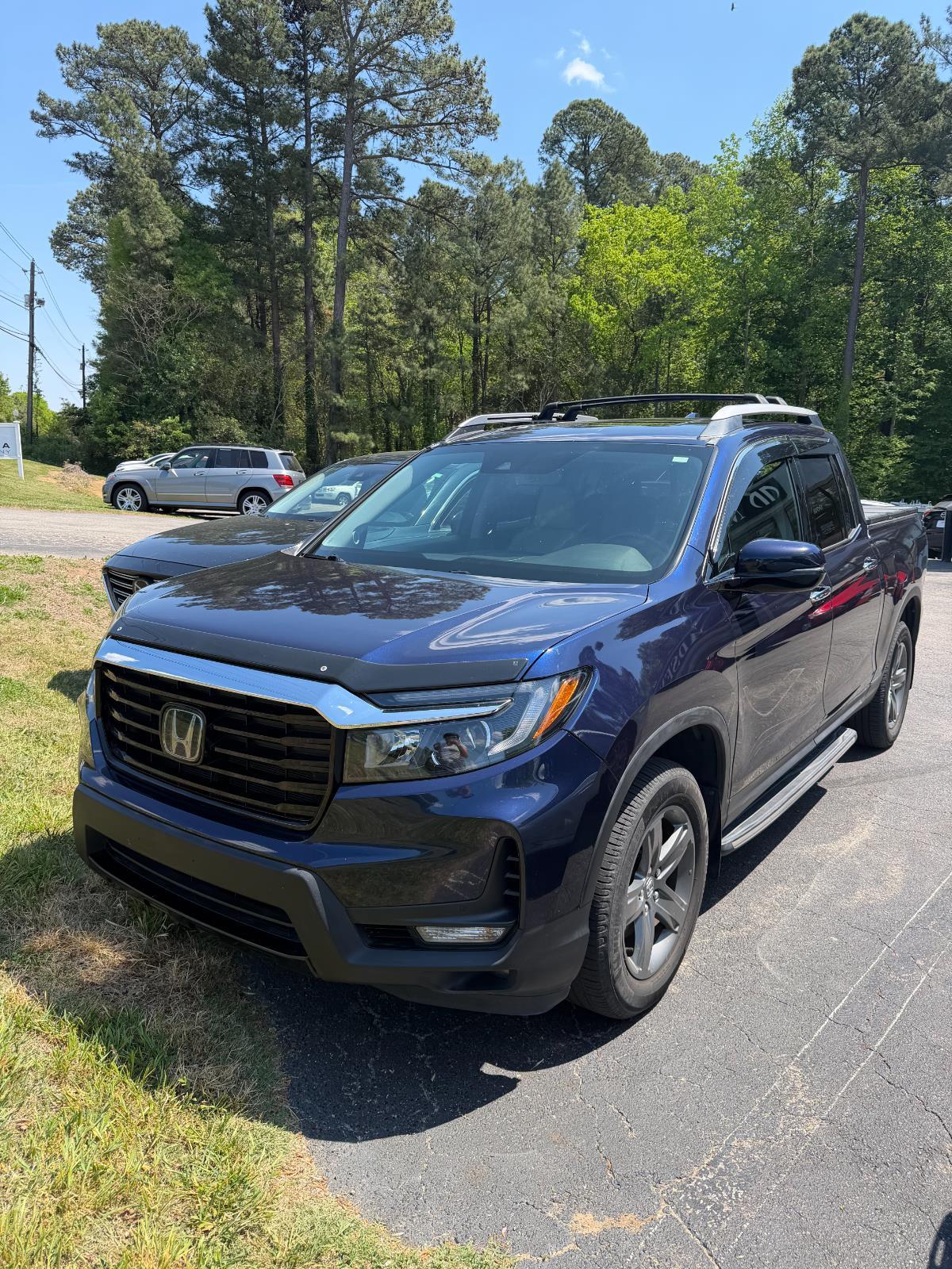 Black (Obsidian Blue Pearl) 2021 Honda Ridgeline RTL-E AWD Pickup Truck All-Wheel Drive 9-Speed Automatic