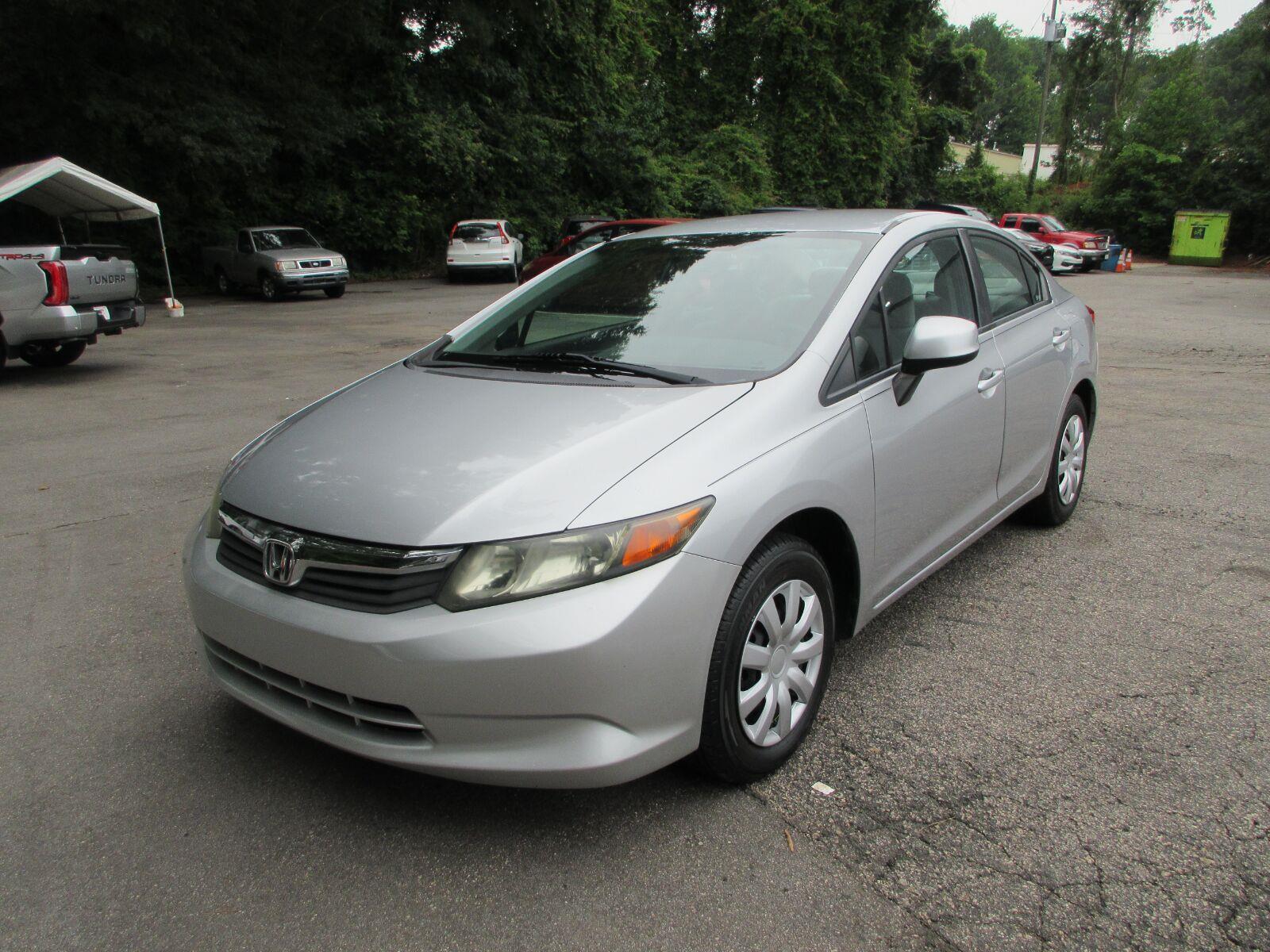 Alabaster Silver Metallic 2012 Honda Civic Sedan Front-Wheel Drive Automatic