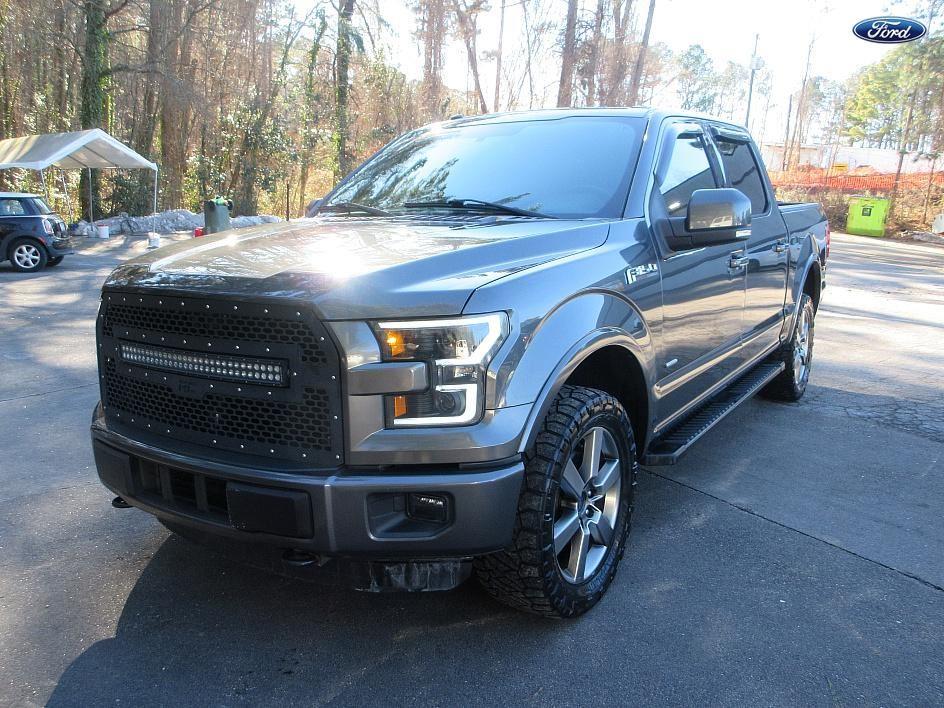 Gray (Magnetic Metallic) 2016 Ford F-150 Lariat SuperCrew 4WD Pickup Truck Four-Wheel Drive 6-Speed Automatic