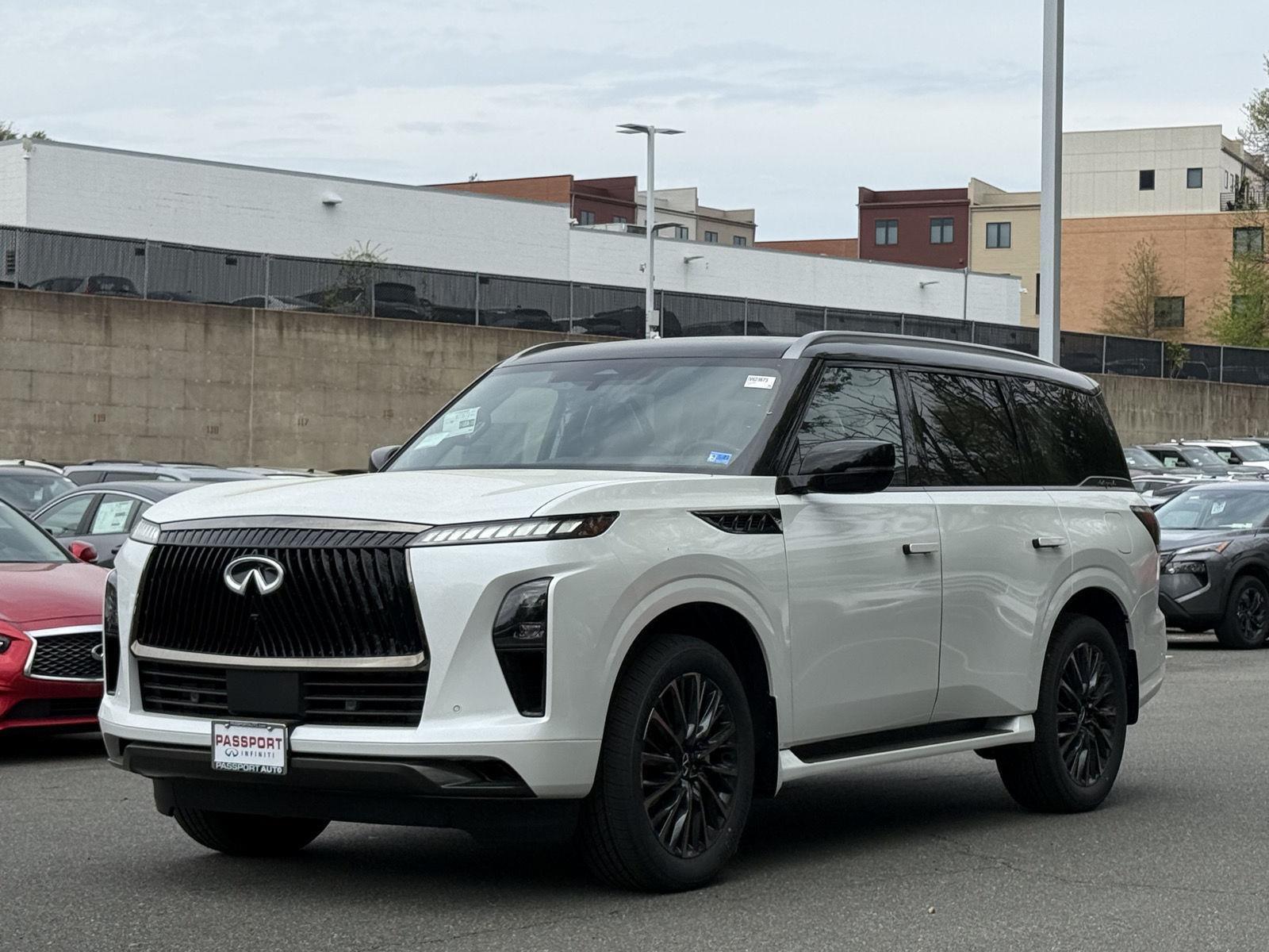 Radiant White/Black Obsidian 2026 INFINITI QX80 Autograph 4WD SUV / Crossover All-Wheel Drive Automatic