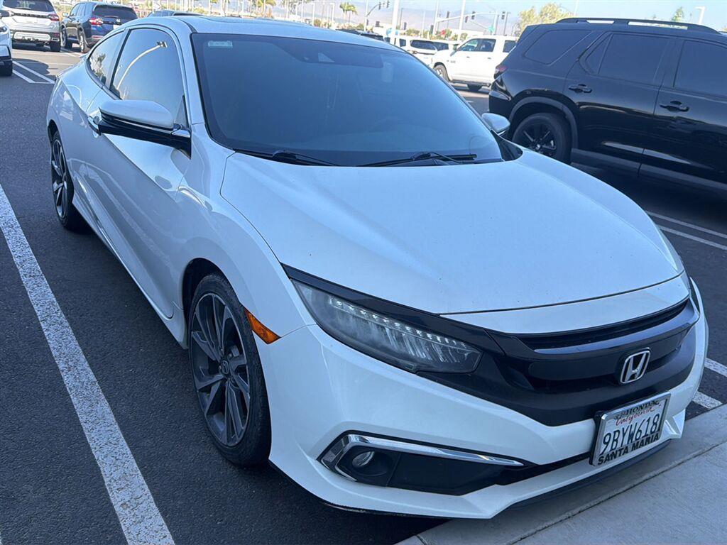 Platinum White Pearl 2019 Honda Civic Coupe Coupe Front-Wheel Drive