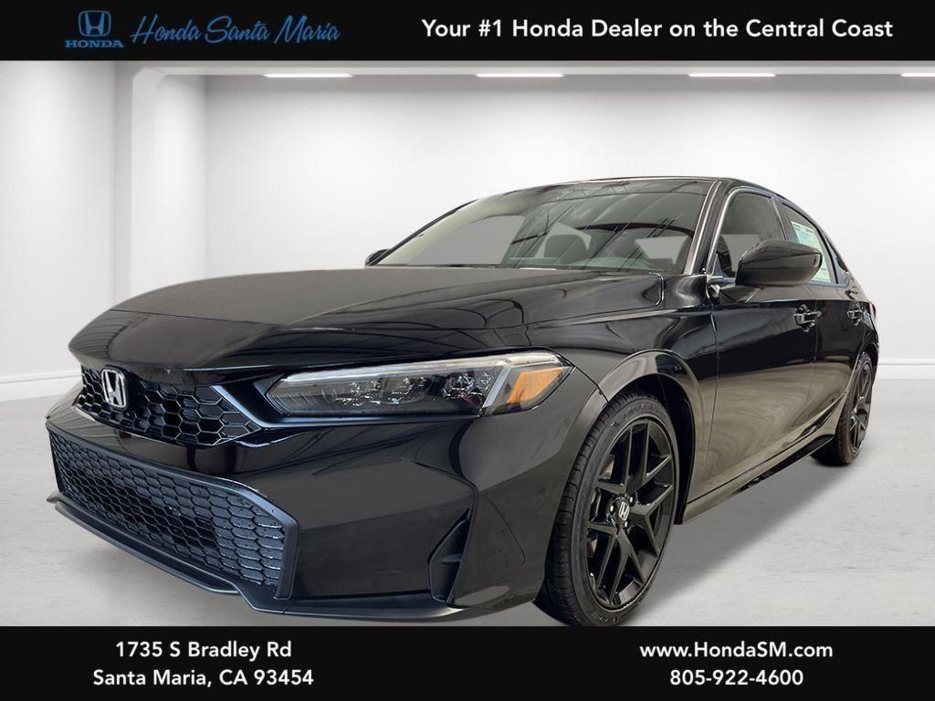 Crystal Black Pearl 2026 Honda Civic Sedan Front-Wheel Drive Continuously Variable Transmission