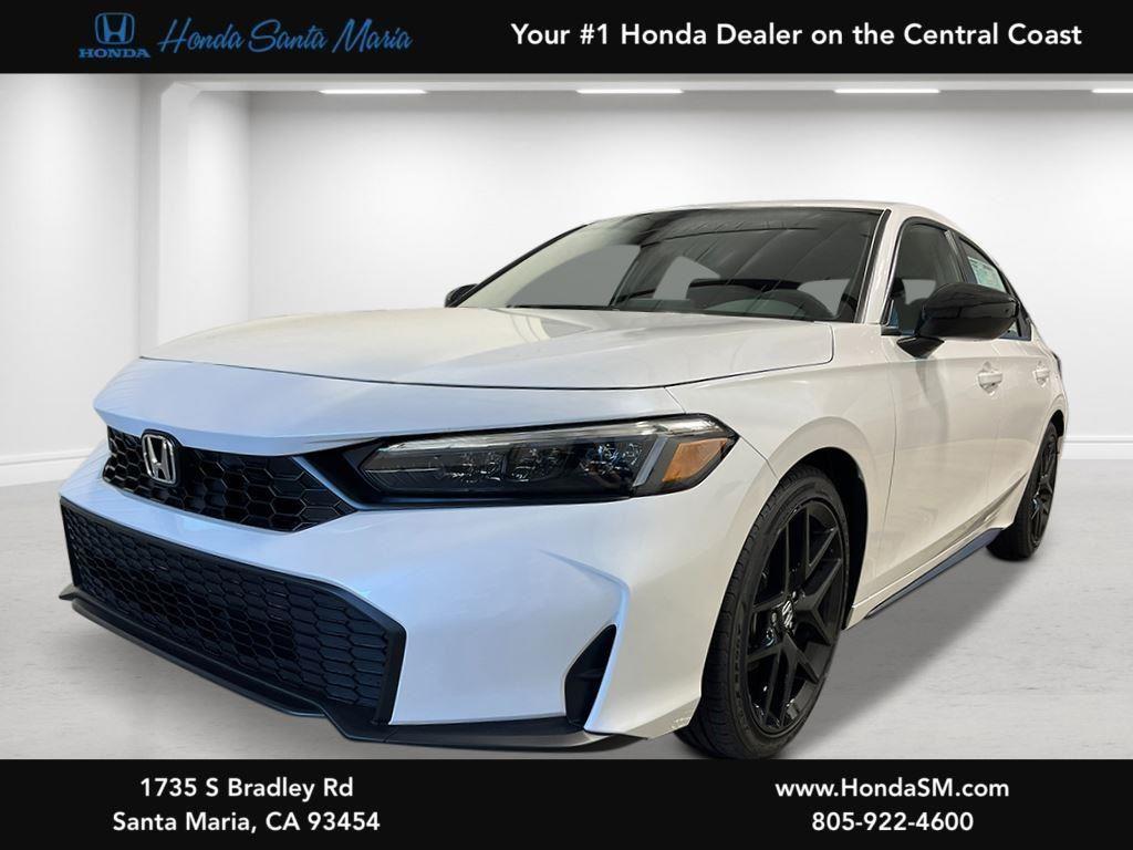 Platinum White Pearl 2026 Honda Civic Hatchback Hatchback Front-Wheel Drive Continuously Variable Transmission