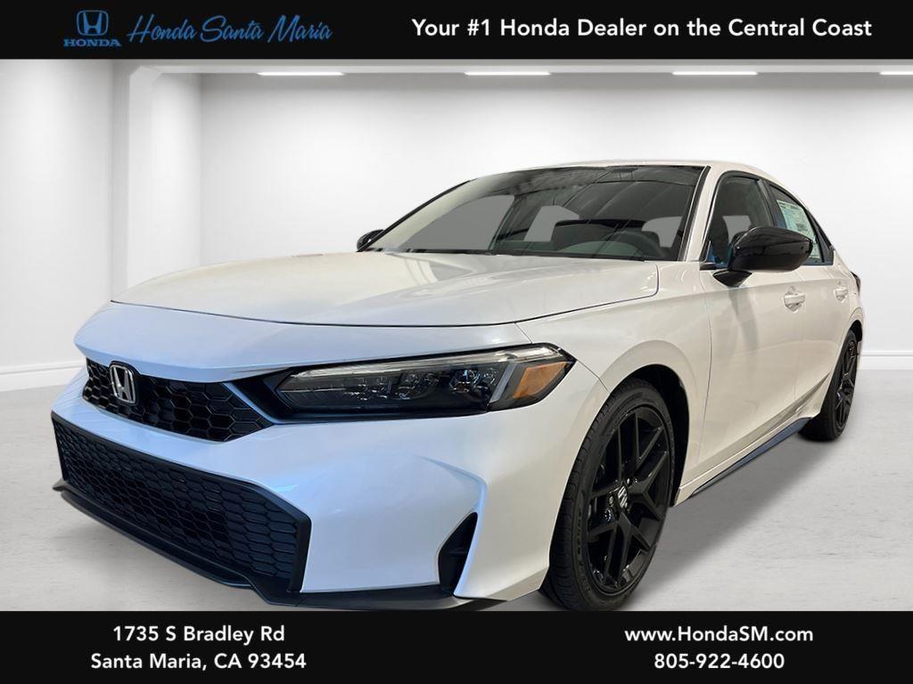 Platinum White Pearl 2026 Honda Civic Hatchback Hatchback Front-Wheel Drive Continuously Variable Transmission