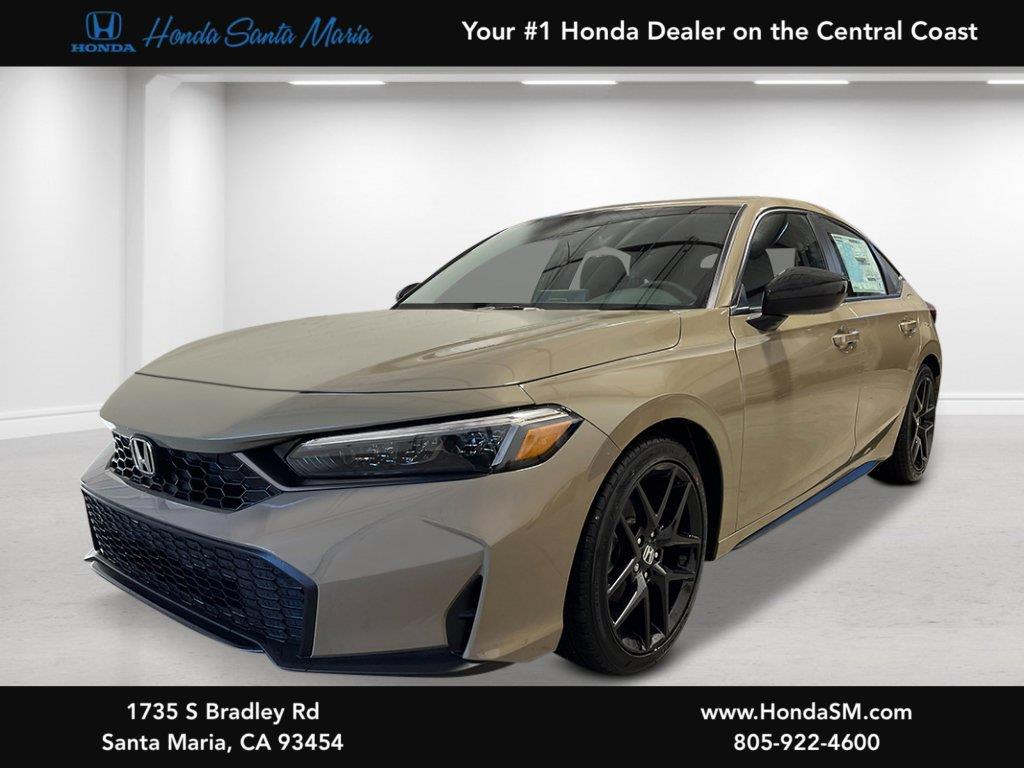 Sand Dune Pearl 2026 Honda Civic Hatchback Hatchback Front-Wheel Drive Continuously Variable Transmission