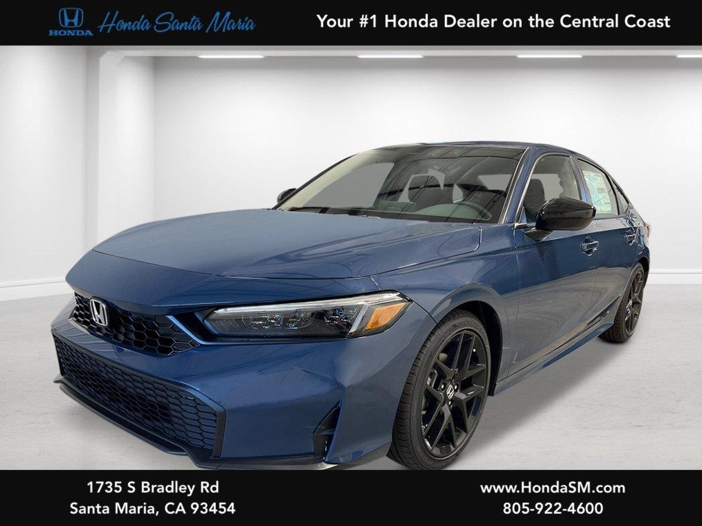 Blue Lagoon Pearl 2026 Honda Civic Sedan Front-Wheel Drive Continuously Variable Transmission