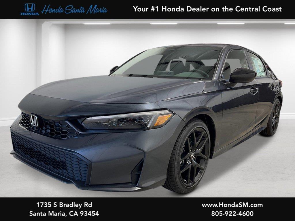 Meteorite Gray Metallic 2026 Honda Civic Sedan Front-Wheel Drive Continuously Variable Transmission