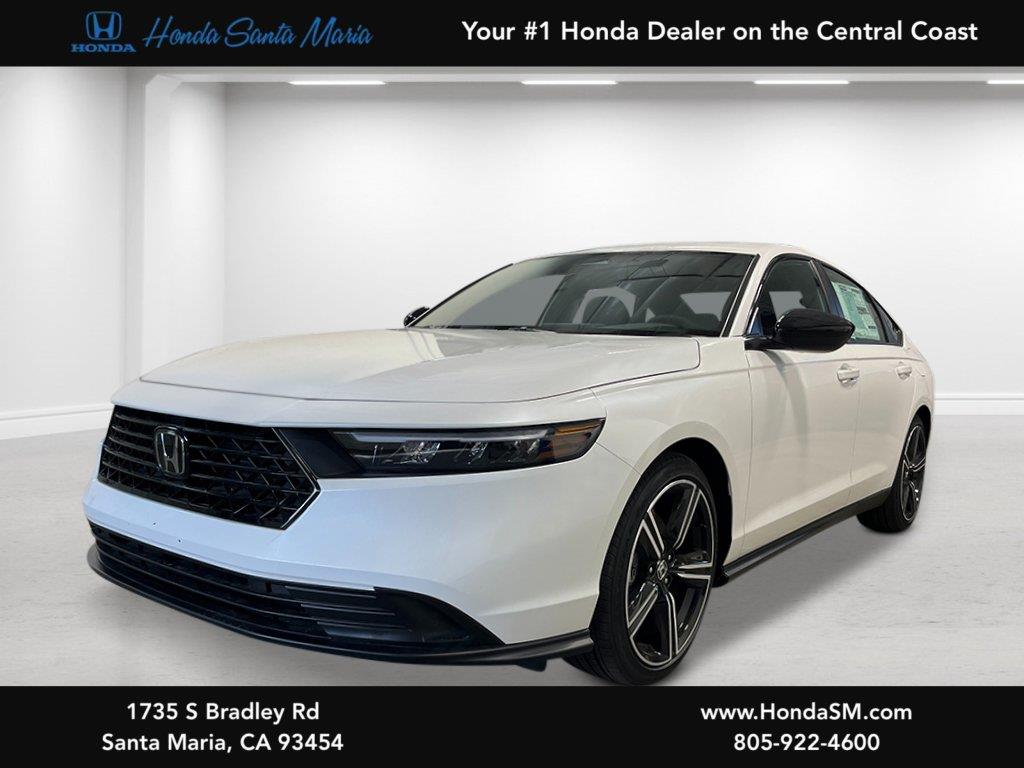 Platinum White Pearl 2026 Honda Accord Hybrid Sedan Front-Wheel Drive Continuously Variable Transmission