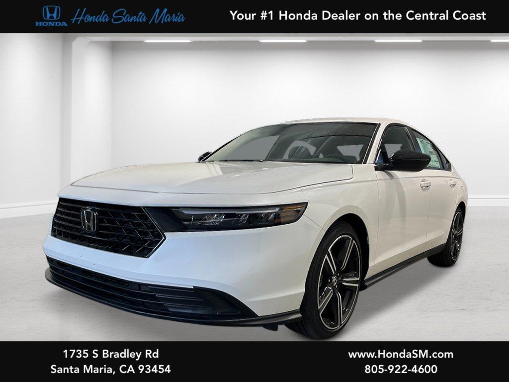 Platinum White Pearl 2026 Honda Accord Hybrid Sedan Front-Wheel Drive Continuously Variable Transmission