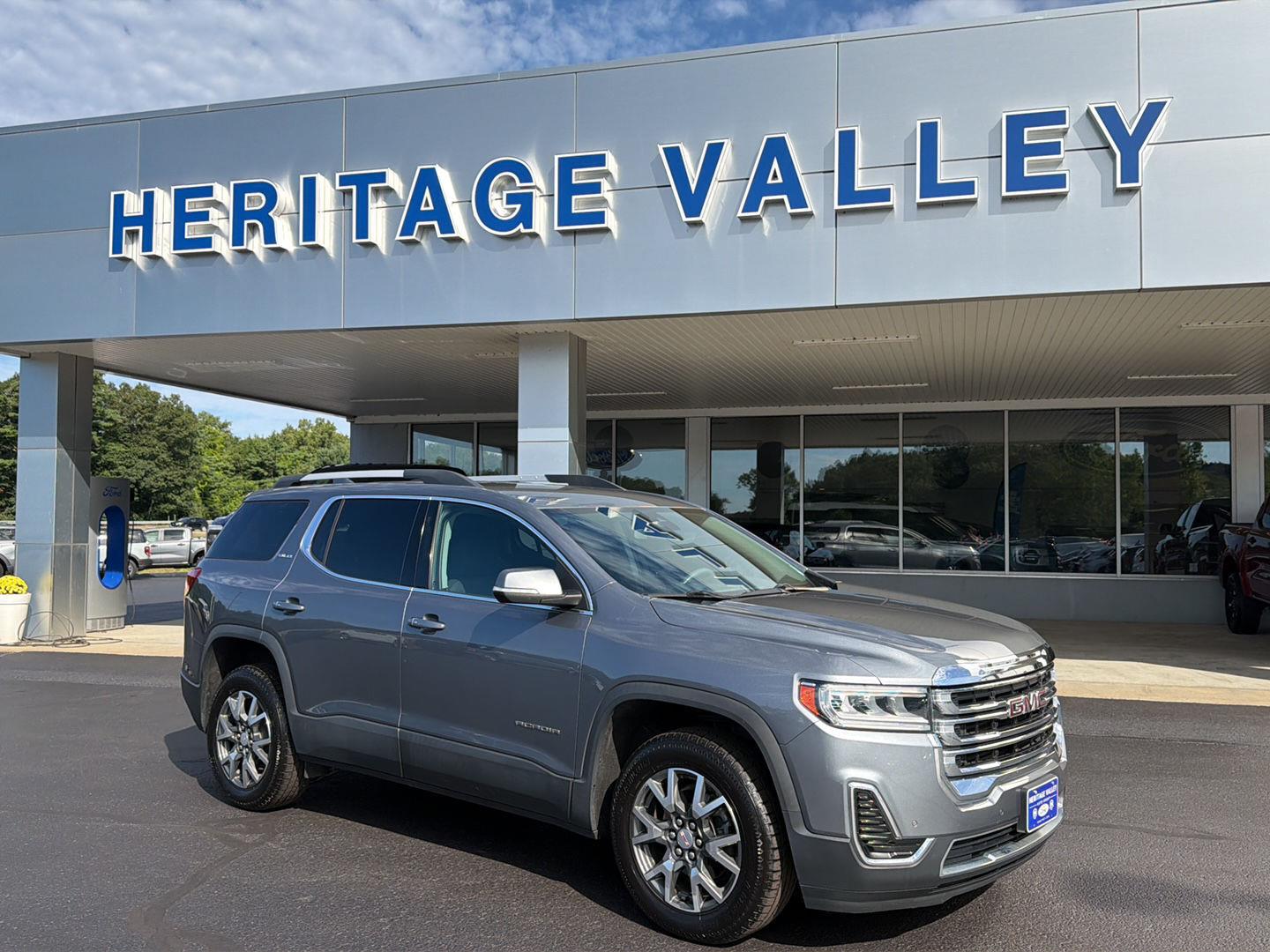 Gray (Satin Steel Metallic) 2021 GMC Acadia SUV / Crossover Four-Wheel Drive 9-Speed Automatic