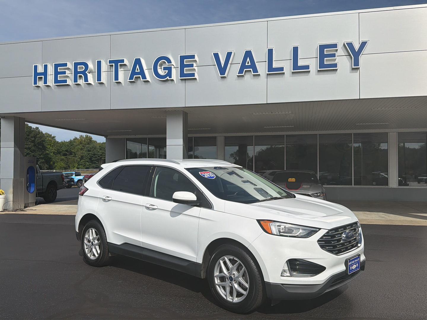 Oxford White 2021 Ford Edge SUV / Crossover All-Wheel Drive 8-Speed Automatic