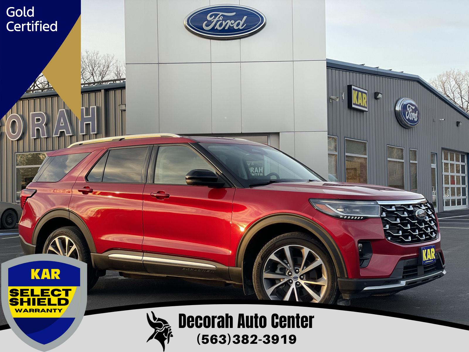 Rapid Red Metallic Tinted Clearcoat 2025 Ford Explorer SUV / Crossover All-Wheel Drive Automatic