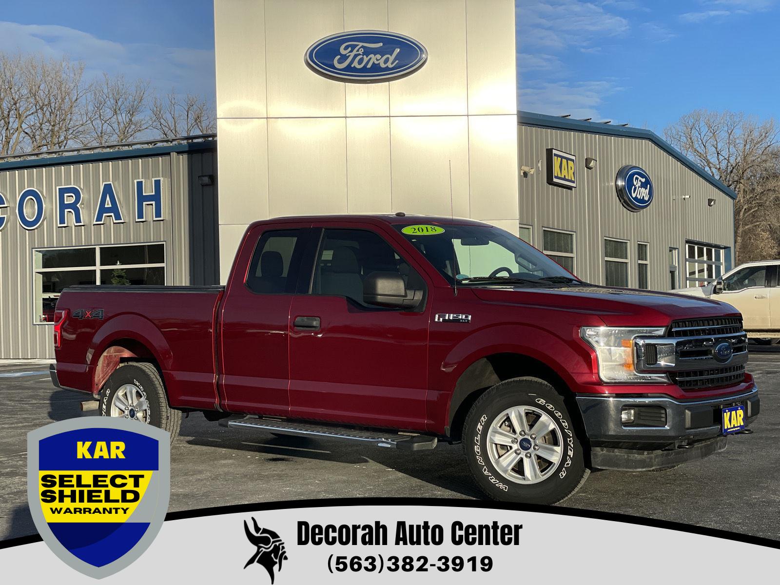 Ruby Red Metallic Tinted Clearcoat 2018 Ford F-150 XLT SuperCab 4WD Pickup Truck Four-Wheel Drive 6-Speed Automatic