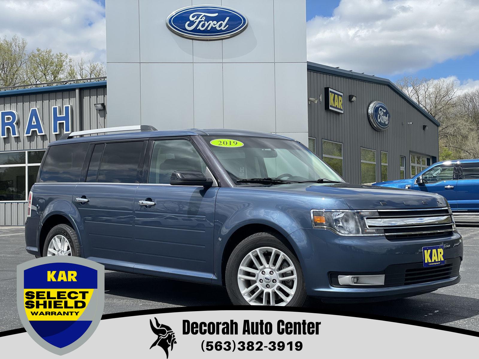 Blue Metallic 2019 Ford Flex SEL AWD SUV / Crossover All-Wheel Drive 6-Speed Automatic