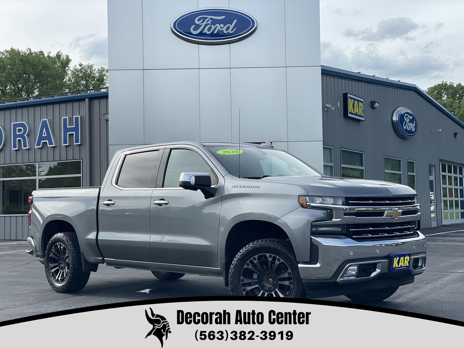 Gray (Satin Steel Metallic) 2020 Chevrolet Silverado 1500 Pickup Truck Four-Wheel Drive 8-Speed Automatic