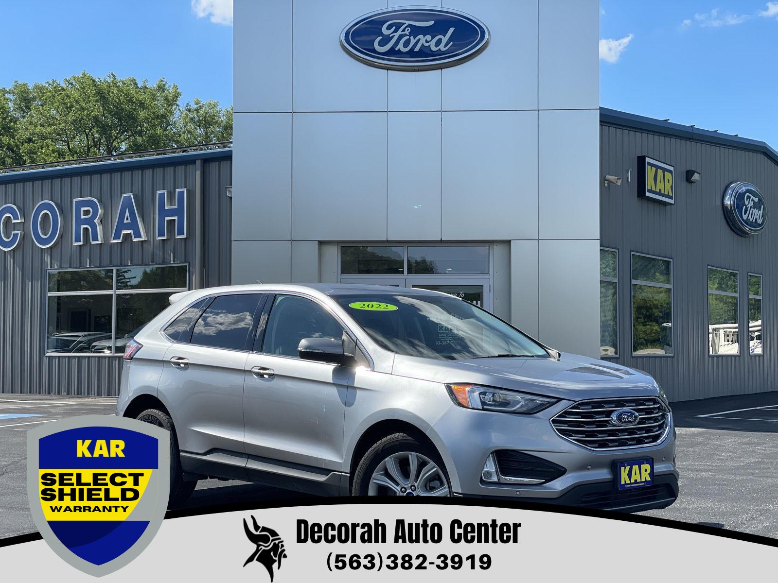 Iconic Silver Metallic 2022 Ford Edge SUV / Crossover All-Wheel Drive 8-Speed Automatic