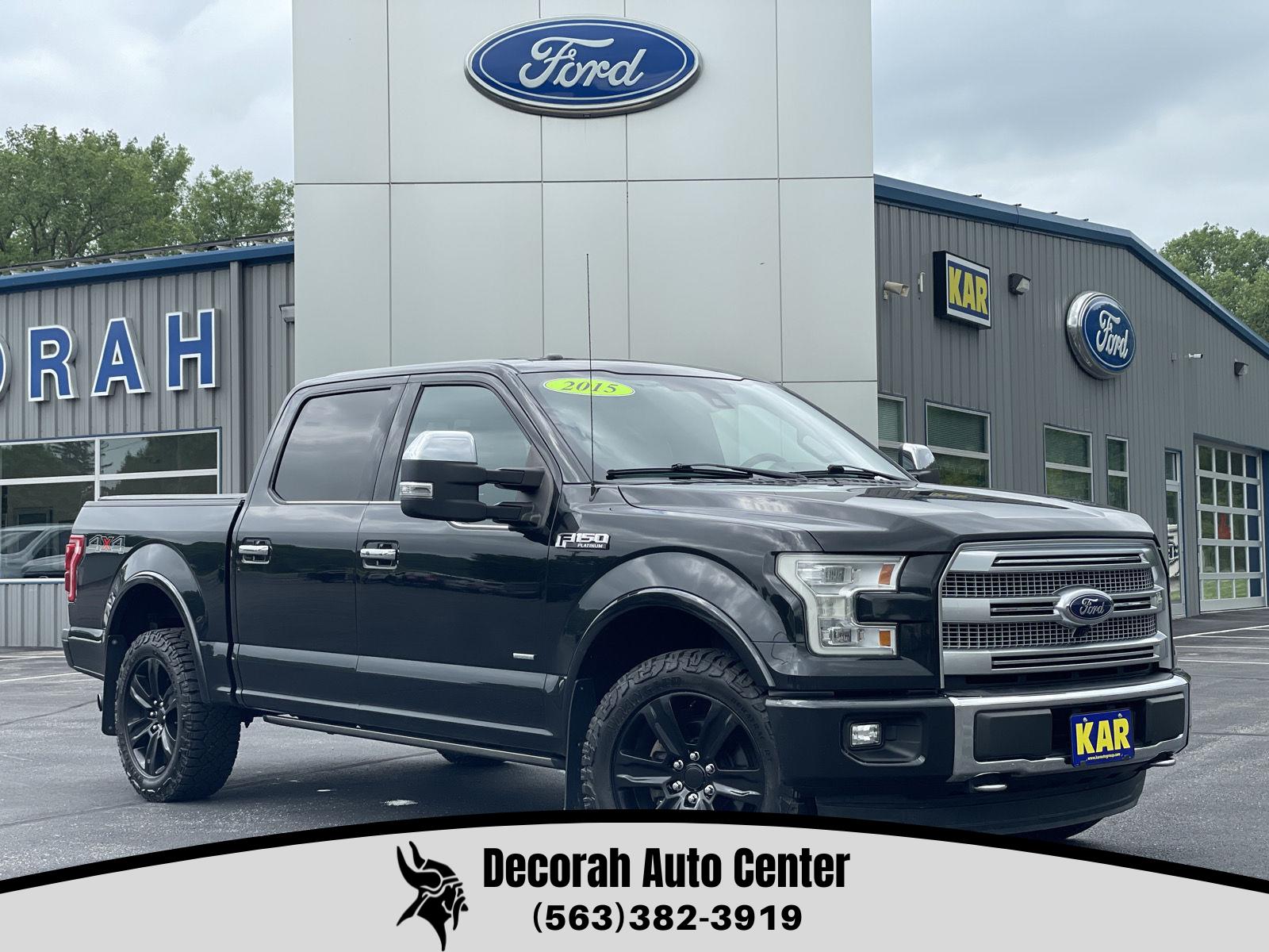 White Platinum Metallic Tri-Coat 2015 Ford F-150 Pickup Truck Four-Wheel Drive 6-Speed Automatic