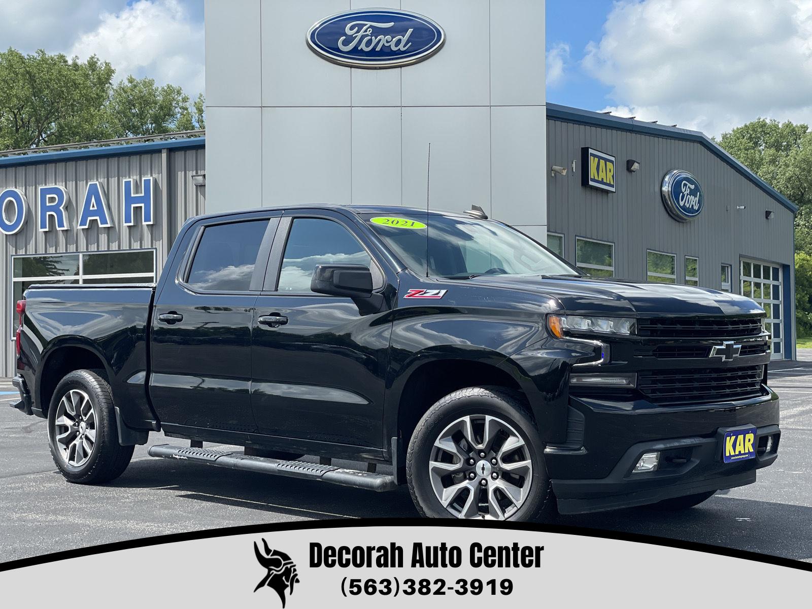 Black 2021 Chevrolet Silverado 1500 Pickup Truck Four-Wheel Drive 8-Speed Automatic