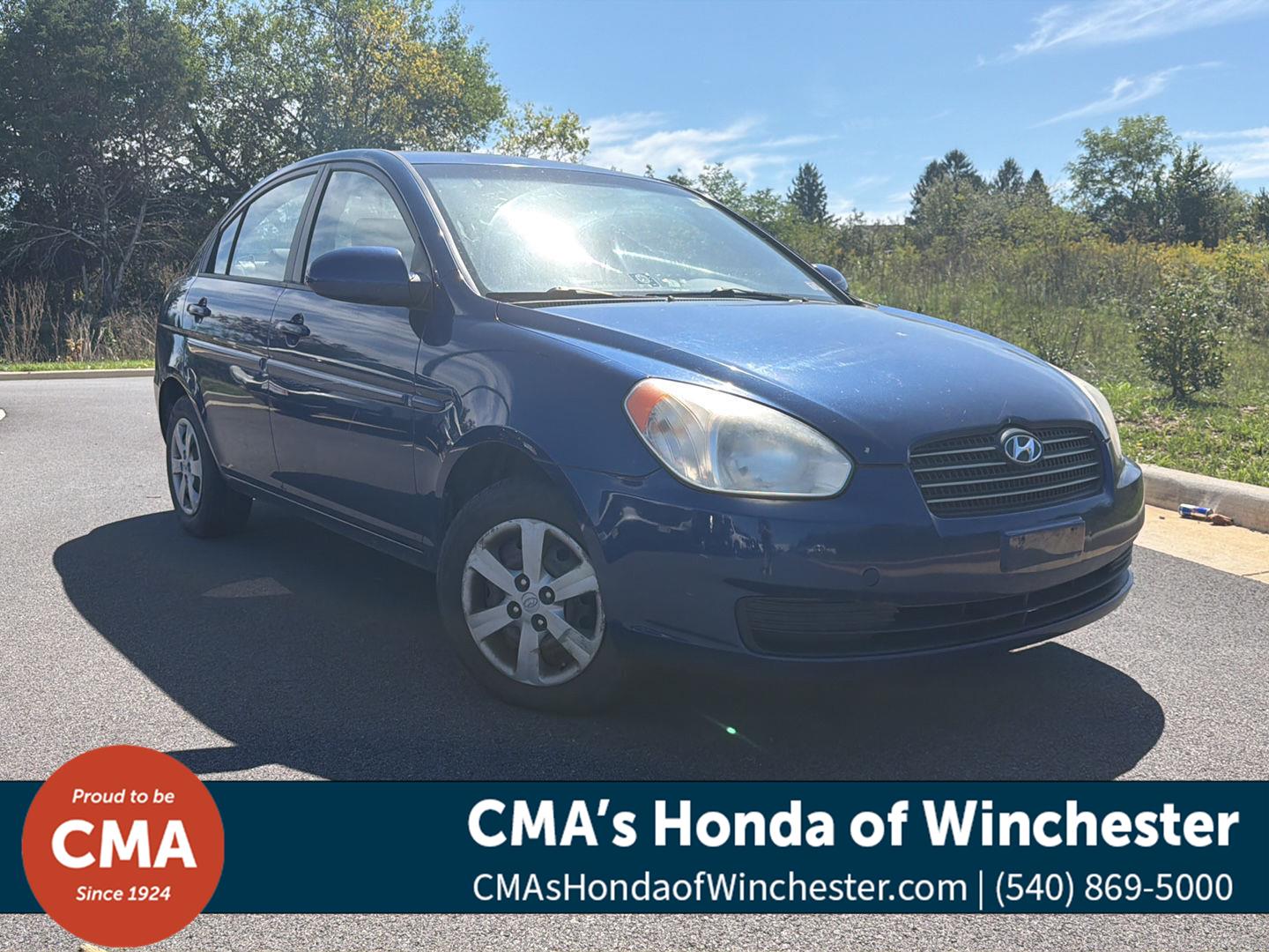 Dark Sapphire Blue Pearl 2009 Hyundai Accent Sedan Front-Wheel Drive Automatic