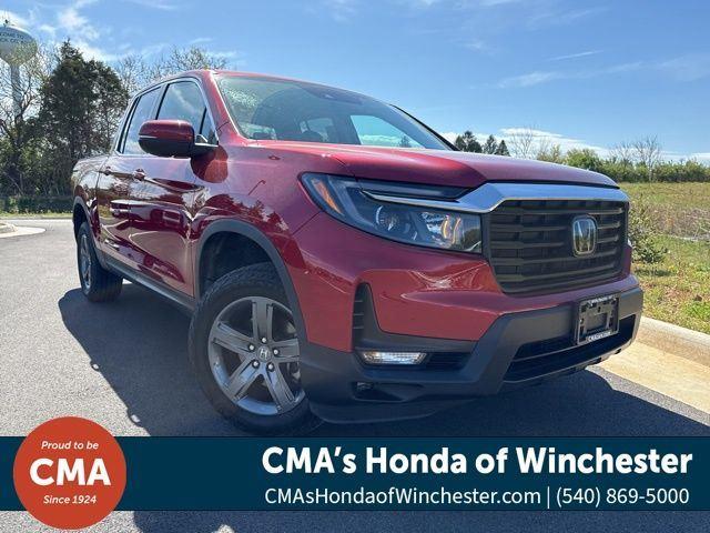 Radiant Red Metallic II 2022 Honda Ridgeline RTL AWD Pickup Truck All-Wheel Drive 9-Speed Automatic